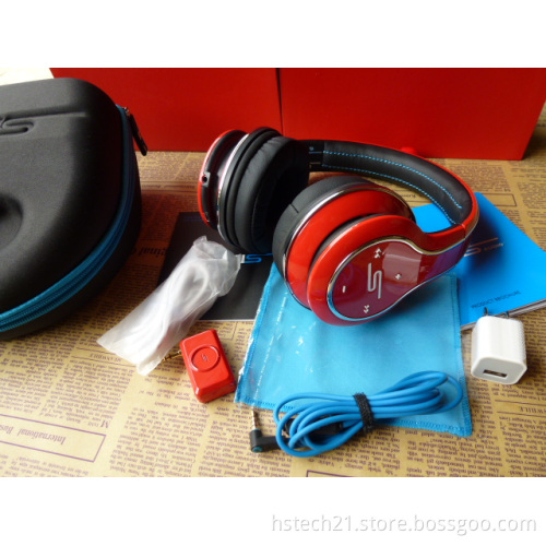 Wired&Wireless SMS Audio Street by 50 Cent sync Over-Ear Wired Stereo DJ Headphones in black,white,red,blue.